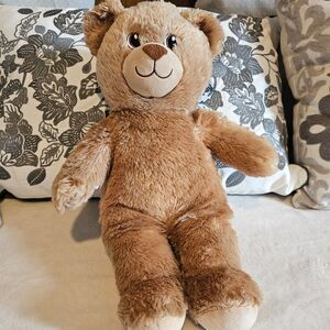 Build-A-Bear Lil' Almond Cub Plush - Classic Tan Teddy - Red Paw Patch Circa 2